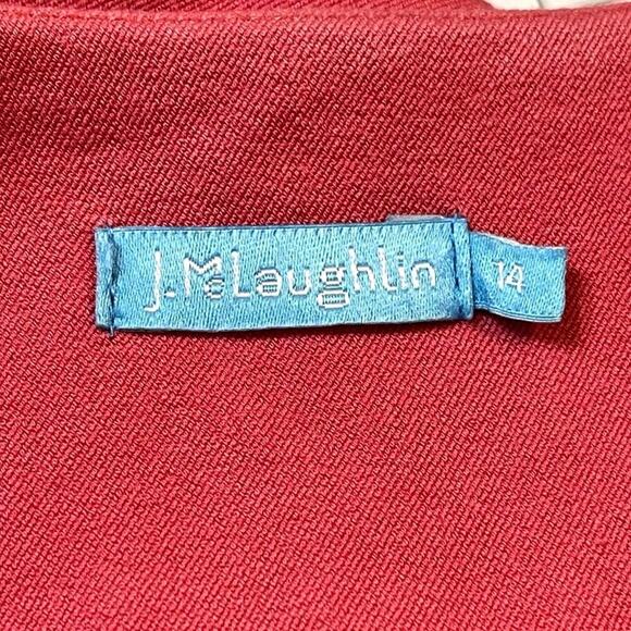 J. McLaughlin Hudson Sheath Dress Front Zip Stretch Coral Pink Size 14 - Picture 5 of 6